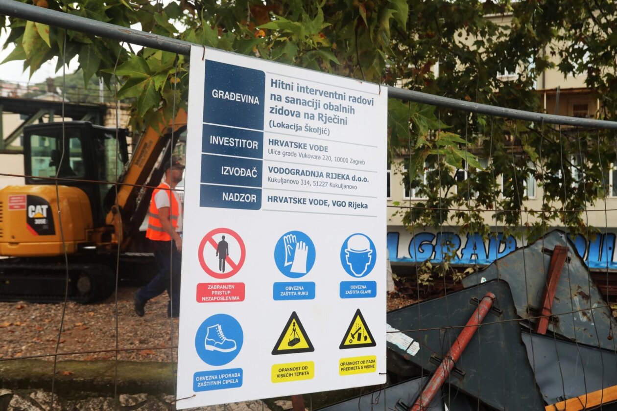 Rijeka: Sanacija obalnih zidova rijeke Rječine