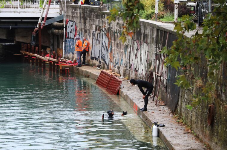 Rijeka: Sanacija obalnih zidova rijeke Rječine