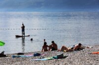 Rijeka: Građani uživaju u suncu i moru na Kantridi
