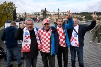 Prag: Hrvatski navijači u gradu