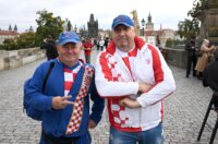 Prag: Hrvatski navijači u gradu