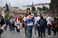 Prag: Hrvatski navijači u gradu