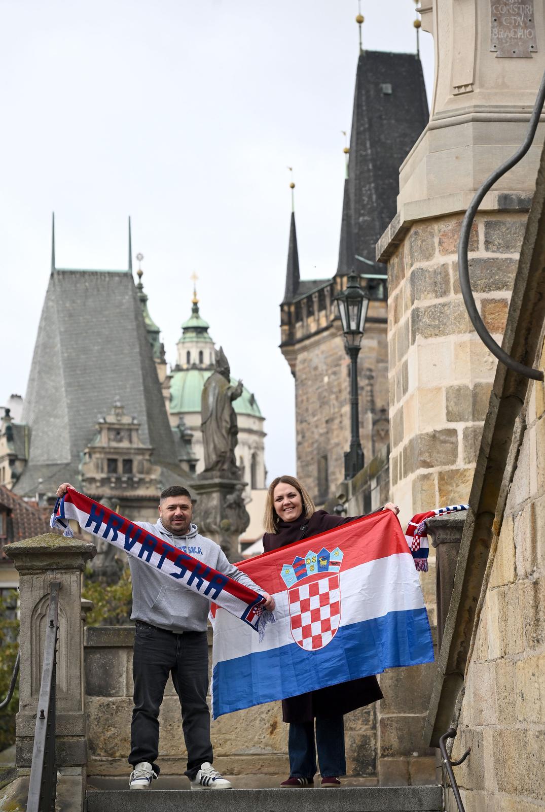 Prag: Hrvatski navijači u gradu