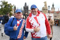 Prag: Hrvatski navijači u gradu