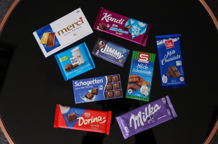 Test mliječnih čokolada