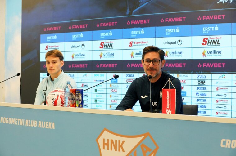 Rijeka: Konferencija trenera Victora Sancheza i igrača Tonija Fruka na Rujevici