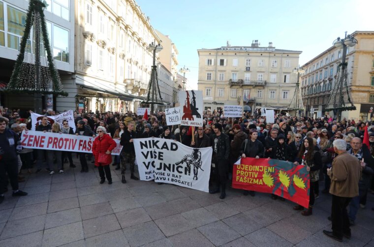 Rijeka: Prosvjedni marš Ujedinjeni protiv fašizma