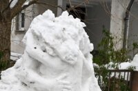 Zagreb:  Erotska skulptura od snijega