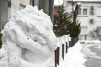 Zagreb:  Erotska skulptura od snijega