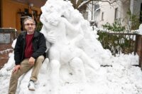 Zagreb:  Erotska skulptura od snijega