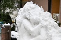 Zagreb:  Erotska skulptura od snijega