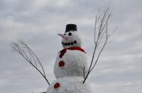 Banovci: Mještani napravili snjegovića visokog sedam i pol metara