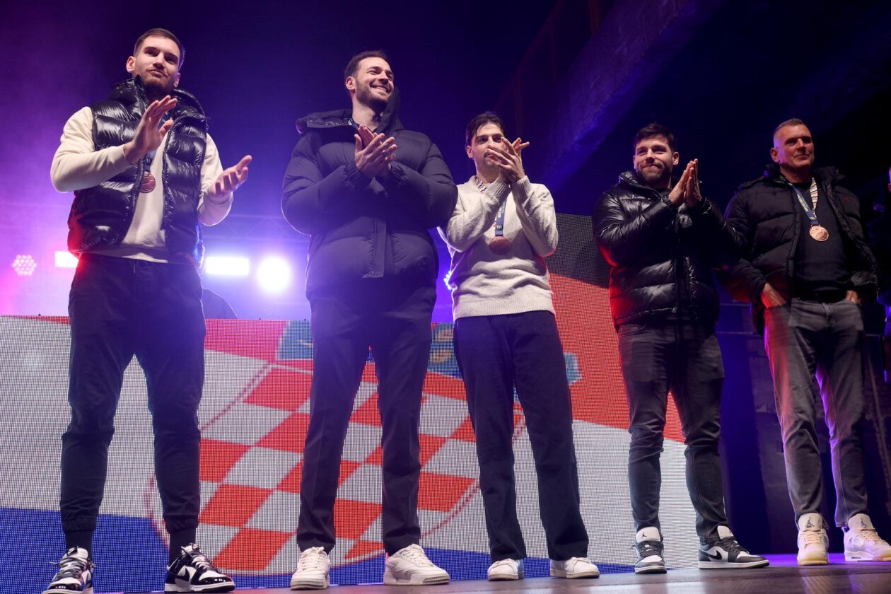 Rijeka: Doček za brončane rukometaše Tina Lučina, Verona Načinovića, Filipa Glavaša, Dinu Slavića