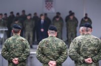 Zagreb: Svečani ispraćaj 8. hrvatskoga kontingenta u NATO-ovu aktivnost prednjih kopnenih snaga u Mađarsku