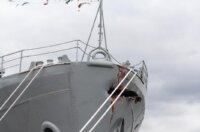 Rijeka: Rupa na pramcu broda Galeb nakon što ga je udario turski teretni brod Rijeka: Rupa na pramcu broda Galeb nakon što ga je udario turski teretni brod