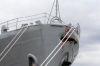 Rijeka: Rupa na pramcu broda Galeb nakon što ga je udario turski teretni brod Rijeka: Rupa na pramcu broda Galeb nakon što ga je udario turski teretni brod