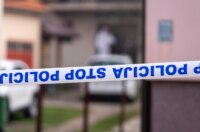Dvostruko ubojstvo u Gospiću, očevid u tijeku Dvostruko ubojstvo u Gospiću, očevid u tijeku
