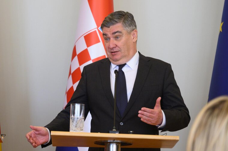 Zagreb: Izjave za medije predsjednice Sjeverne Makedonije Gordane Siljanovske-Davkove i Zorana Milanovića
