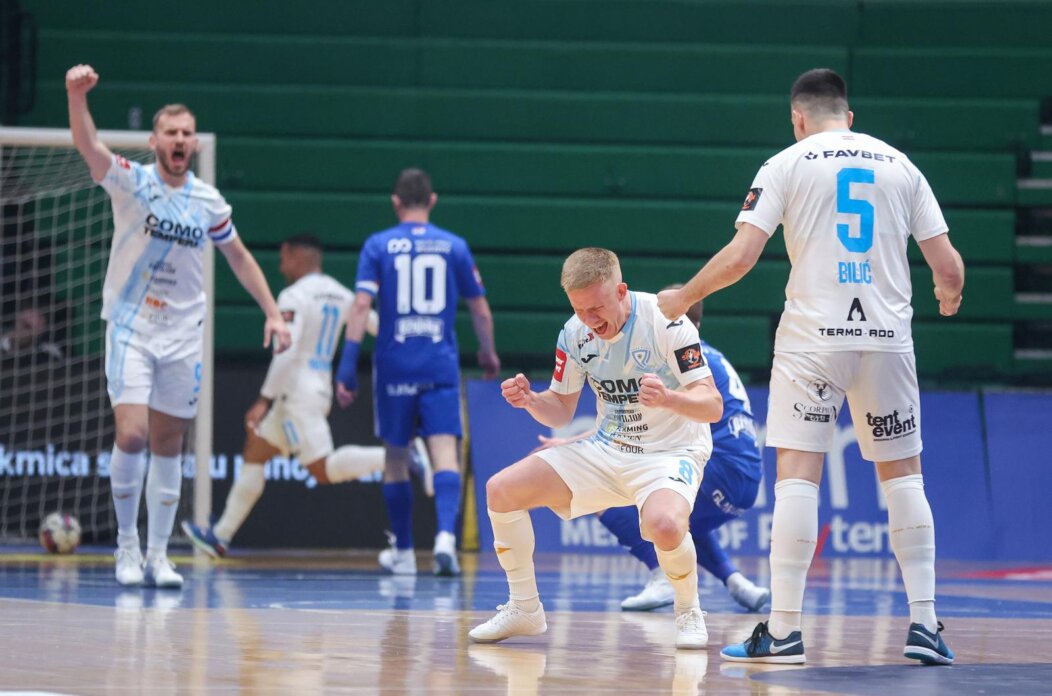 Susret Futsal Dinama i Rijeke u prvoj utakmici finala Hrvatskog malonogometnog kupa