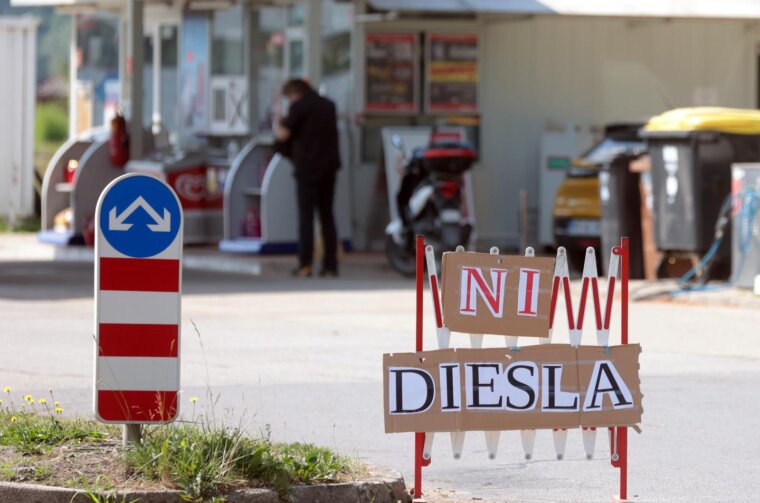 Nestašica goriva u Sloveniji