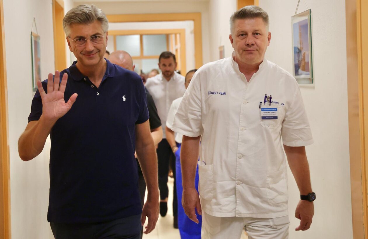 Split: Premijer Plenković u obilasku ozlijeđenih u požaru