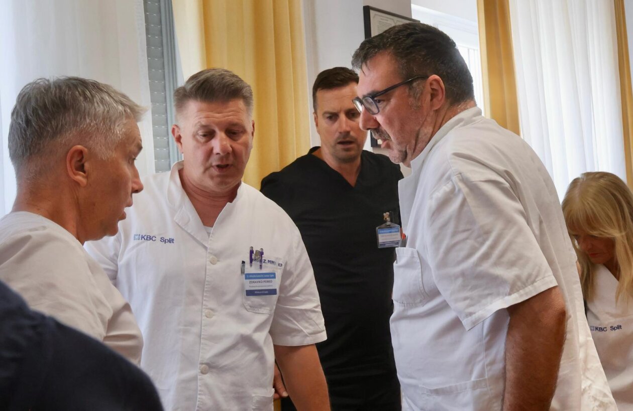 Split: Premijer Plenković u obilasku ozlijeđenih u požaru